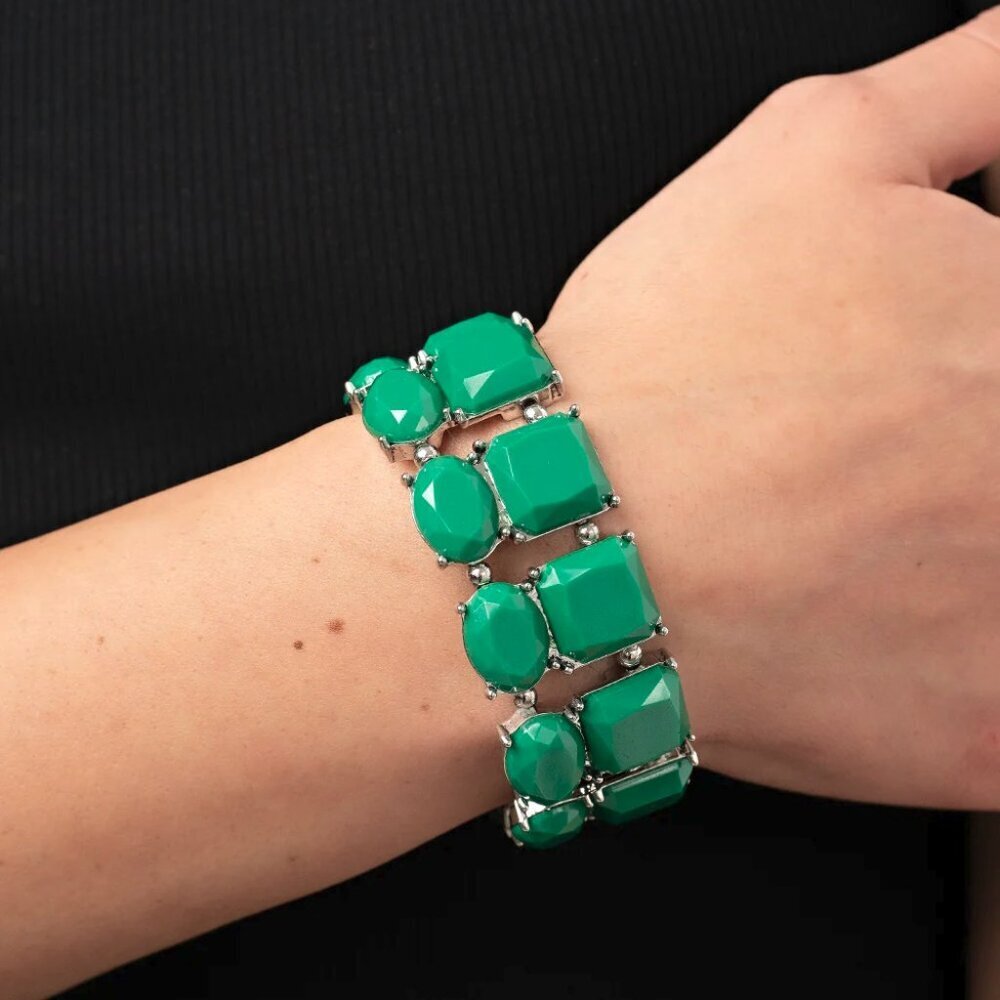 Paparazzi Jewelry - Dont Forget Your Toga - Green Bracelet - Vintage